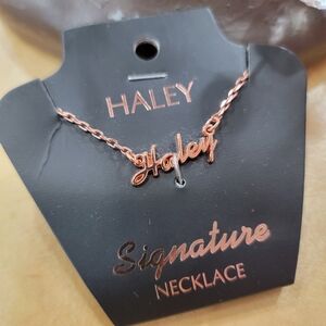 HALEY Personalized Name Necklace In Rose Gold